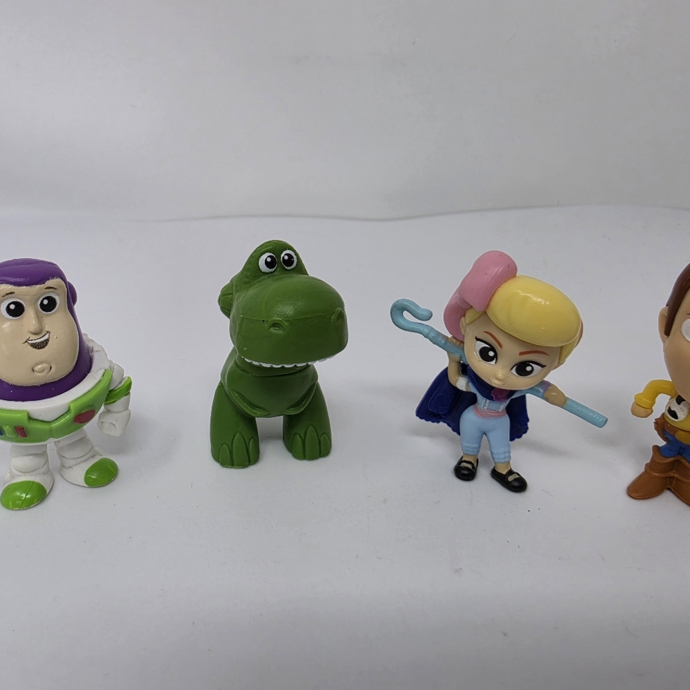 Disney Toy Story Buzz Lightyear Woody Bo Peep Rex  Lot of 4